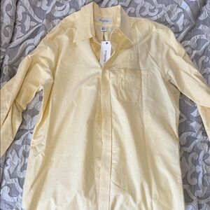 Brooks Brothers Soft Yellow Casual Button Down Shirt